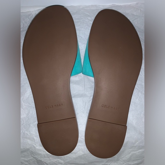 Cole Haan Flynn slide in turquoise suede. Size 10B. Worn once, no box. - Picture 5 of 6